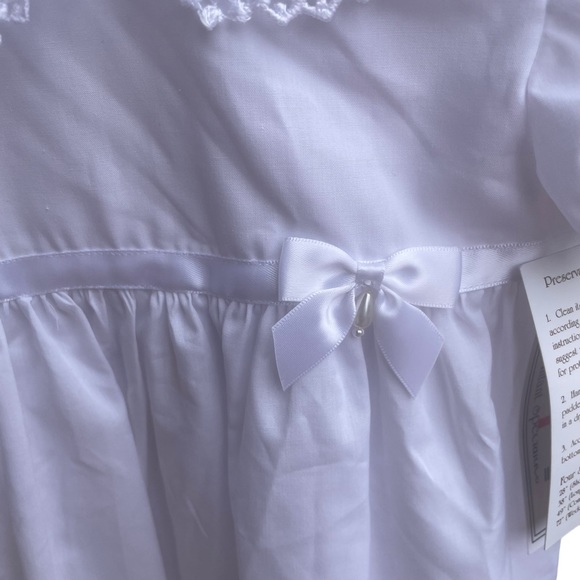 Baby Little Things Mean A Lot Christening Gown & Bonnet Set Sz 6 Months - Picture 4 of 14
